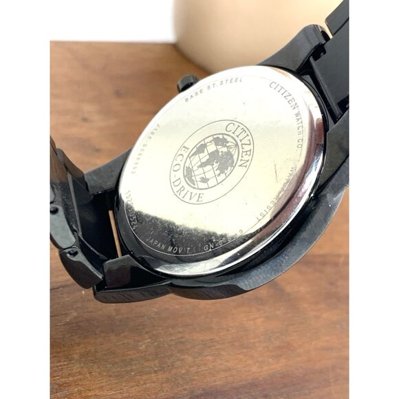 Citizen Men's Watch Eco-Drive Axiom AU1065-58G Diamond Accent Black Dial 40mm - Picture 7 of 14